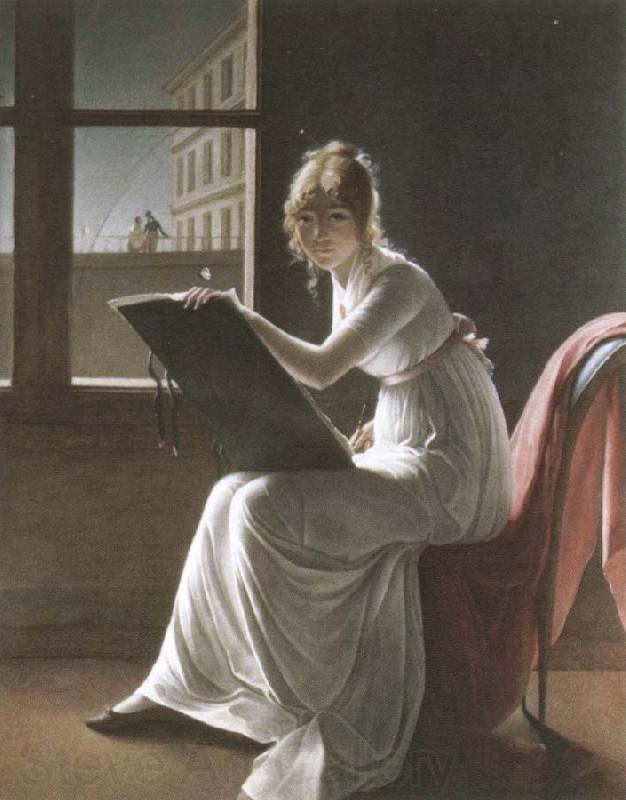 Marie Bracquemond portrait of mademoiselle charlotte du val d ognes France oil painting art